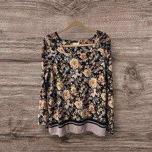Floral‎ Long Sleeve Women's Top J. Jill large lightweight